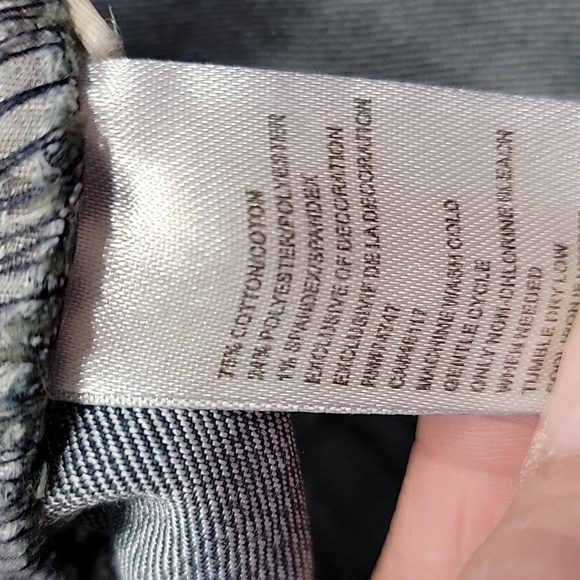 Natural Reflections Size 4 Bling Button Back Pocket Denim Blue Jeans - Picture 15 of 15